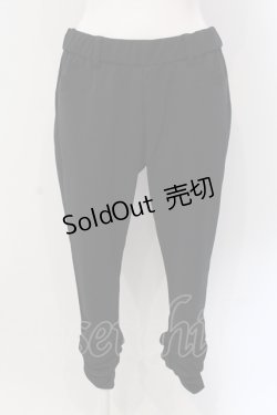 画像1: INGEBORG / 裾ギャザーストレッチパンツ 3（9号） クロ O-25-05-22-041-LO-PA-OW-ZT372