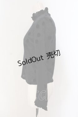 画像2: INGEBORG / ベロアドットカメリアカットソー 9 クロ O-25-05-22-049-LO-TO-IG-OS