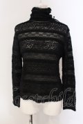 INGEBORG / リボン付き総レースタートルカットソー 9 クロ O-25-05-22-053-LO-TO-IG-OS