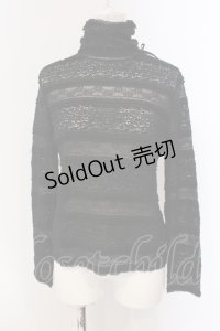 INGEBORG / リボン付き総レースタートルカットソー 9 クロ O-25-05-22-053-LO-TO-IG-ZI