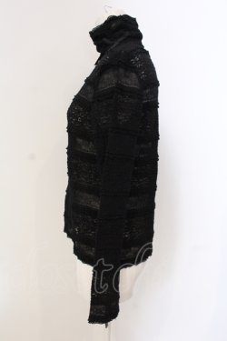 画像2: INGEBORG / リボン付き総レースタートルカットソー 9 クロ O-25-05-22-053-LO-TO-IG-OS