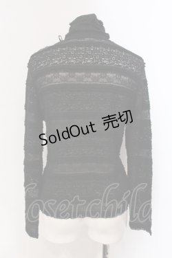 画像3: INGEBORG / リボン付き総レースタートルカットソー 9 クロ O-25-05-22-053-LO-TO-IG-ZI