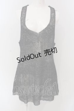 画像2: INGEBORG / ラメ透かし編み ストール付きオーバーニットタンクトップ  クロ O-25-05-22-055-LO-TO-IG-OS