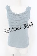 INGEBORG / レースフリルタンクトップ 9 ブルー O-25-05-22-058-LO-TO-IG-ZT221