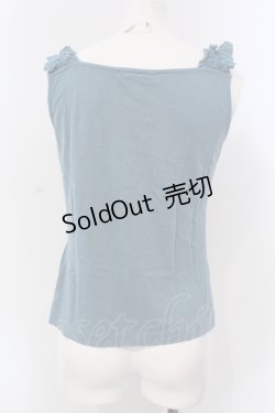 画像2: INGEBORG / レースフリルタンクトップ 9 ブルー O-25-05-22-058-LO-TO-IG-ZT221