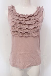 INGEBORG / レースフリルタンクトップ 9 ピンク O-25-05-22-061-LO-TO-IG-ZI