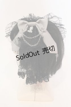 画像3: 【SALE】ALICE and the PIRATES / 蜘蛛の巣レースヘッドドレスカチューシャ  クロ×グレー O-25-05-22-005-PA-AC-OW-ZT012