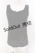 INGEBORG / レースフリルタンクトップ 9 クロ O-25-05-22-063-LO-TO-IG-OS