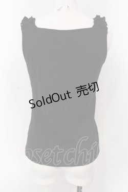 画像2: INGEBORG / レースフリルタンクトップ 9 クロ O-25-05-22-063-LO-TO-IG-OS