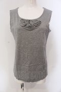 INGEBORG / ローズモチーフタンクトップ 9 グレー O-25-05-22-064-LO-TO-IG-OS