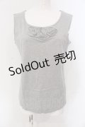 INGEBORG / ローズモチーフタンクトップ 9 グレー O-25-05-22-064-LO-TO-IG-ZI