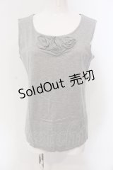 INGEBORG / ローズモチーフタンクトップ 9 グレー O-25-05-22-064-LO-TO-IG-ZI