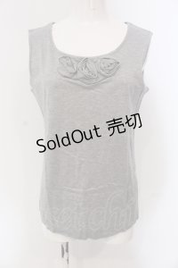 INGEBORG / ローズモチーフタンクトップ 9 グレー O-25-05-22-064-LO-TO-IG-ZI