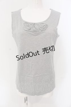 画像1: INGEBORG / ローズモチーフタンクトップ 9 グレー O-25-05-22-064-LO-TO-IG-ZI