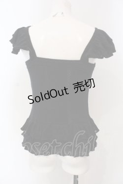 画像3: INGEBORG / はしごリボンフリルニットキャミソール 9 クロ O-25-05-22-065-LO-TO-IG-OS