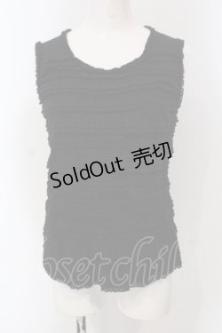 画像1: INGEBORG / レースティアードタンクトップ 9 クロ O-25-05-22-066-LO-TO-IG-OS