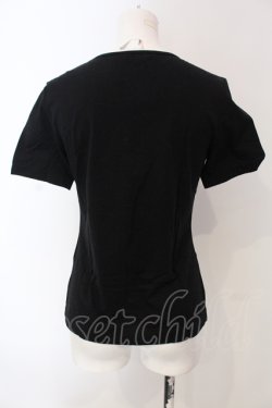 画像2: INGEBORG / カメリアプリントTシャツ 9 クロ O-25-05-22-069-LO-TS-IG-OS