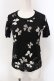画像1: INGEBORG / リボンカメアリアTシャツ 9 クロ O-25-05-22-070-LO-TS-IG-OS (1)