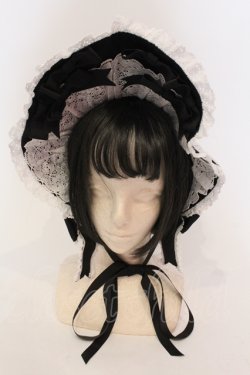 画像2: BABY,THE STARS SHINE BRIGHT / Ribbon Princess Palaceボンネット  クロ×シロ O-25-05-22-001-BA-AC-IG-OS