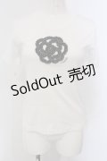 INGEBORG / ドットチュールカメリアTシャツ 9 シロ O-25-05-22-072-LO-TS-IG-ZI