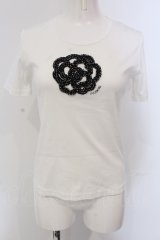 INGEBORG / ドットチュールカメリアTシャツ 9 シロ O-25-05-22-072-LO-TS-IG-ZI