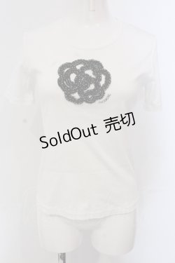 画像1: INGEBORG / ドットチュールカメリアTシャツ 9 シロ O-25-05-22-072-LO-TS-IG-ZI