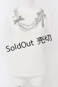 INGEBORG / ネックレスプリントTシャツ 9 オフシロ O-25-05-22-073-LO-TS-IG-OS