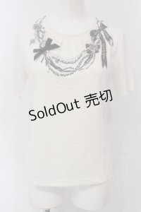 INGEBORG / ネックレスプリントTシャツ 9 オフシロ O-25-05-22-073-LO-TS-IG-OS