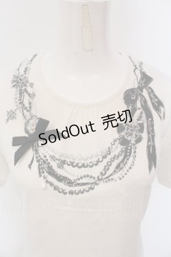 画像2: INGEBORG / ネックレスプリントTシャツ 9 オフシロ O-25-05-22-073-LO-TS-IG-OS