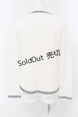 画像3: INGEBORG / カメリアバイカラーカーディガン 9 シロ×クロ O-25-05-22-077-LO-TO-IG-OS