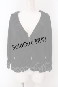INGEBORG / 袖ローズモチーフフリルカーディガン 11 クロ O-25-05-22-080-LO-TO-IG-OS