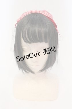 画像2: axes femme kawaii / ギンガムリボンカチューシャ  アカ O-25-05-22-007-AX-AC-OW-OS