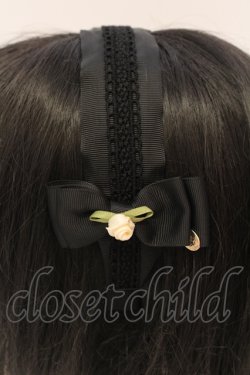 画像3: m petit by misako / NINA'sコラボ AM*NIフラワーカチューシャ  クロ O-25-05-22-009-LO-AC-IG-OS