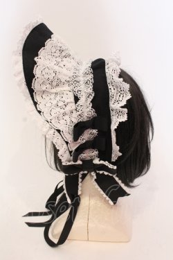 画像4: BABY,THE STARS SHINE BRIGHT / Ribbon Princess Palaceボンネット  クロ×シロ O-25-05-22-001-BA-AC-IG-OS