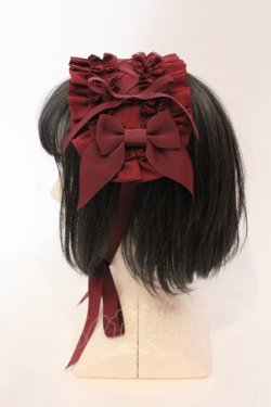 画像3: ALICE and the PIRATES / フランチェスカフリルヘッドドレス  えんじ O-25-05-22-012-PA-AC-IG-OS