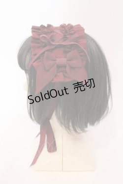 画像3: ALICE and the PIRATES / フランチェスカフリルヘッドドレス  えんじ O-25-05-22-012-PA-AC-IG-OS