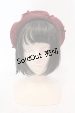 画像1: m petit by misako / サンリオプチリボンベレー  ワイン O-25-05-22-013-LO-AC-IG-OS
