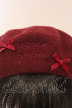 画像2: m petit by misako / サンリオプチリボンベレー  ワイン O-25-05-22-013-LO-AC-IG-OS
