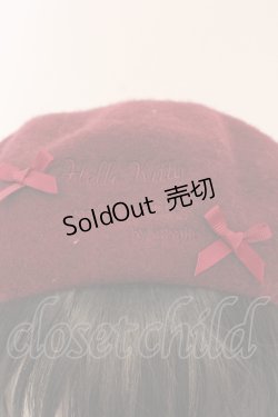 画像2: m petit by misako / サンリオプチリボンベレー  ワイン O-25-05-22-013-LO-AC-IG-OS