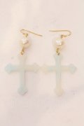 E hyphen world gallery / 《BonBon限定》《AMOコラボ》 クロスピアス  サックス O-25-05-22-009-LO-AC-IG-OS