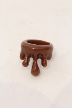 画像1: Q-pot. / チョコレートメルトリング 約12号 チョコ O-25-05-22-027-QP-AC-IG-OS
