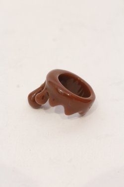 画像2: Q-pot. / チョコレートメルトリング 約12号 チョコ O-25-05-22-027-QP-AC-IG-OS