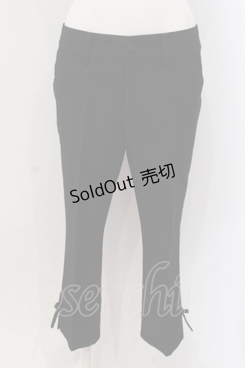 画像1: 【SALE】INGEBORG / 裾リボンパンツ 9 クロ O-25-05-22-028-LO-PA-IG-ZT417 (1)