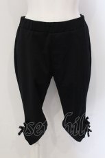 画像1: 【SALE】INGEBORG / リボン使いストレッチハーフパンツ 9号 クロ O-25-05-22-033-LO-PA-OW-ZT372 (1)