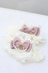 axes femme kawaii / レーシーお袖留め  キナリ×ピンク O-25-05-23-008-AX-ZA-OW-OS