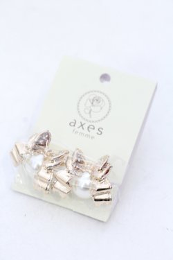 画像1: axes femme kawaii / リボンイヤリング  ゴールド O-25-05-23-011-AX-AC-OW-OS