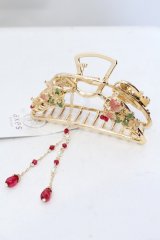 axes femme / いちごモチーフバンスクリップ  ゴールド O-25-05-23-016-AX-AC-OW-OS