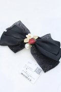 axes femme POETIQUE / いちごリボンクリップ  クロ O-25-05-23-018-AX-AC-OW-OS