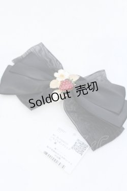 画像1: axes femme POETIQUE / いちごリボンクリップ  クロ O-25-05-23-018-AX-AC-OW-ZT445-F003
