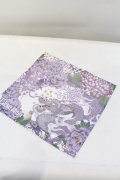 Qutie Frash / アメQガチャハンドタオル  和柄 ラベンダー O-25-05-23-026-QU-ZA-IG-OS